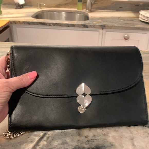 ♠️ Kate Spade Black Lula VERSATILE Clutch Crossbody or Shoulder Bag Black ♠️ - Picture 5 of 10